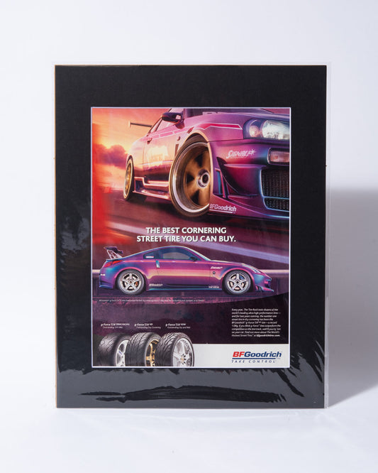 BFGoodrich tires Tuner Nissan R34 GTR + 350Z original vintage mated ad