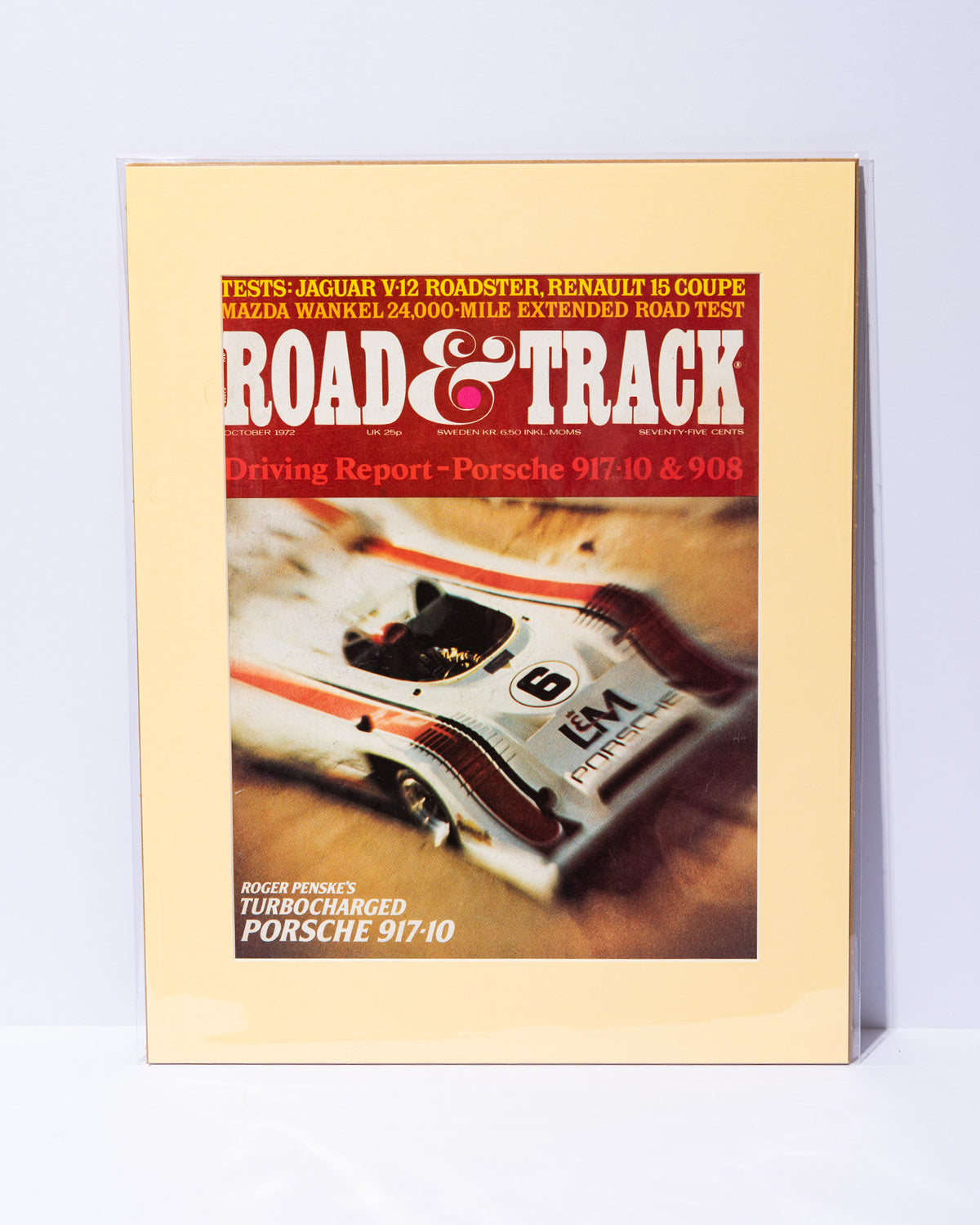Porsche 917-10 L&M Can-Am R&T Cover - original vintage mated