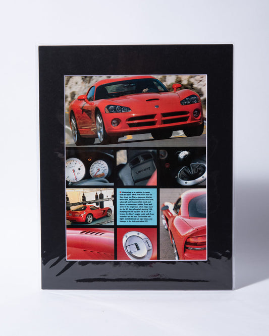Dodge Viper SRT10 "ZB 1" original vintage mated article image set