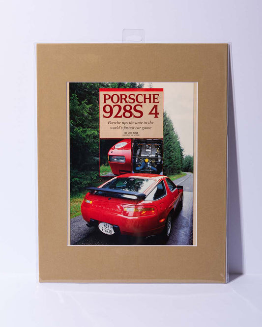 Porsche 928 S4 original mated vintage magazine article image