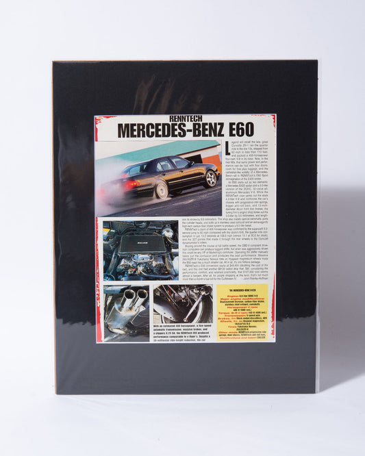 Renntech W210 Mercedes Benz E60 original vintage mated article page