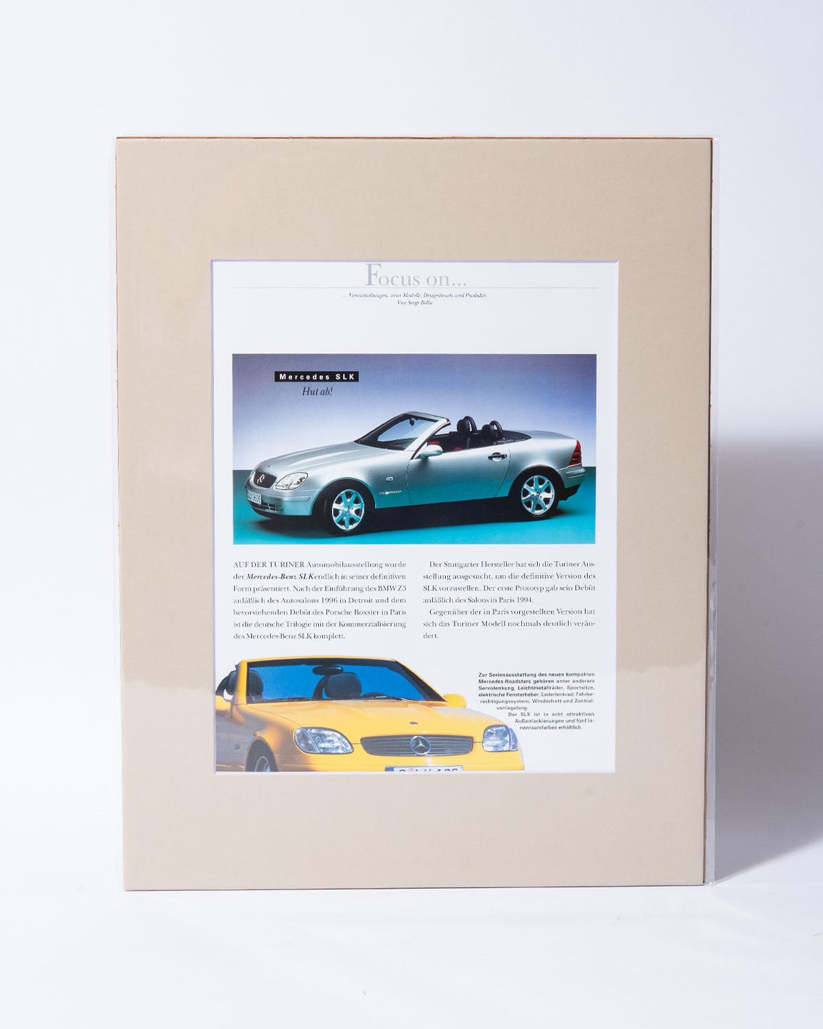 R170 Mercedes Benz SLK original vintage mated GERMAN article page