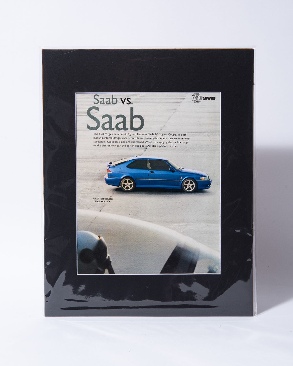 Saab 9-3 Viggen Coupe "Saab vs. Saab" original vintage mated ad