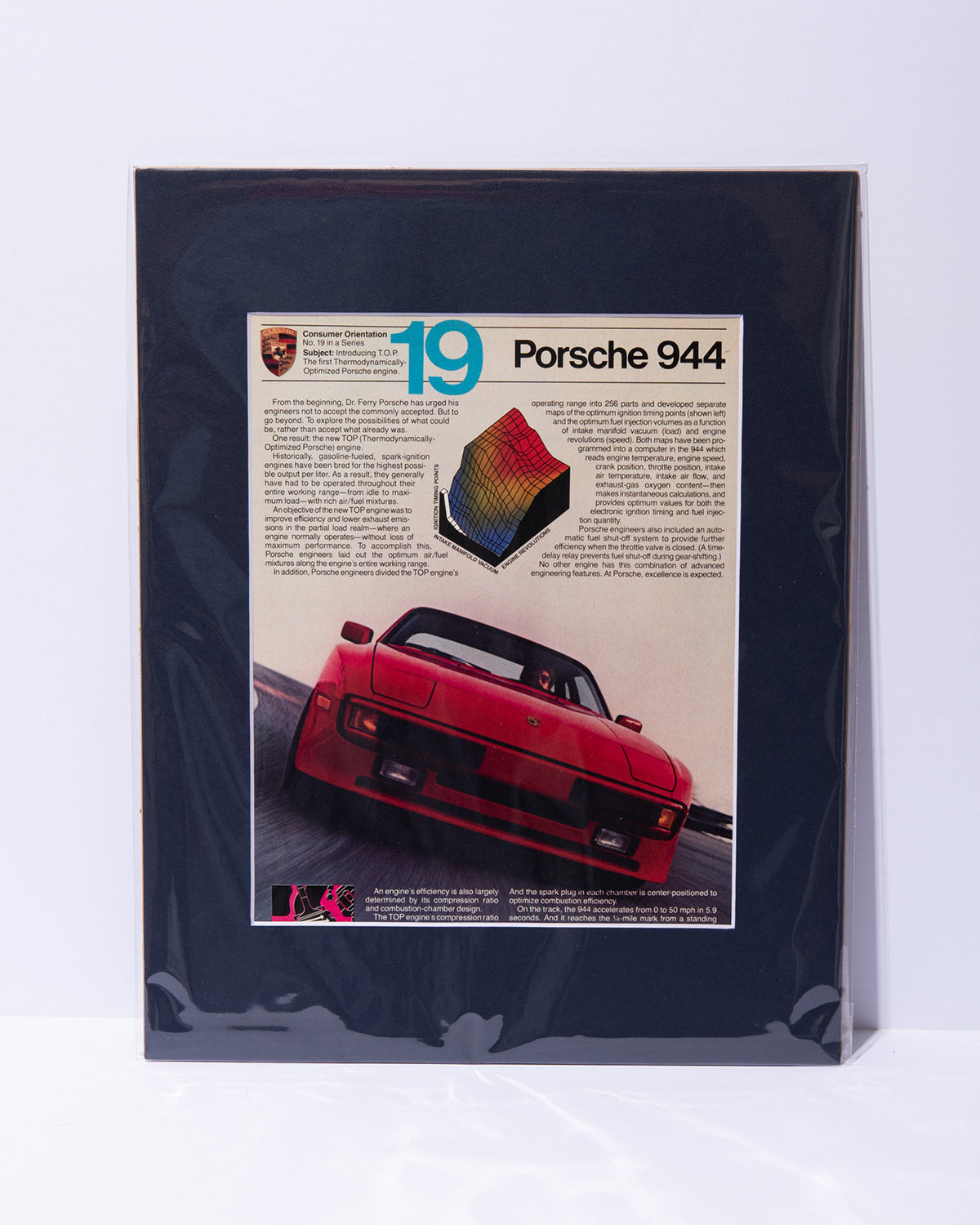 Porsche 944 #19 - original vintage mated advertisement