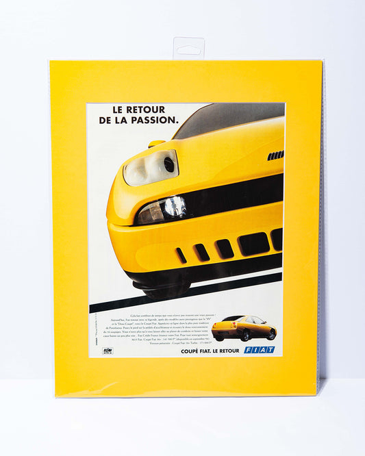 Fiat Coupe "Le Retour De La Passion" vintage French magazine ad
