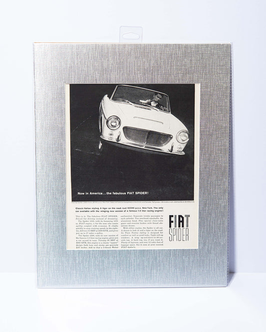 Fiat Spider "Now in America..." original vintage mated ad