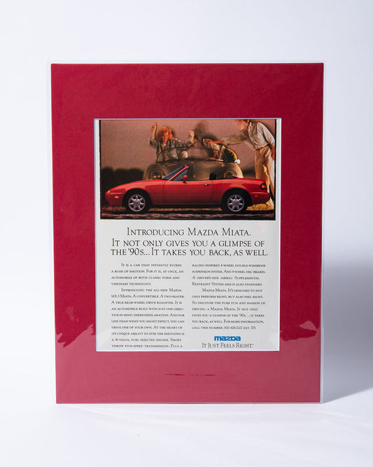 NA Mazda Miata early ad - original vintage mated