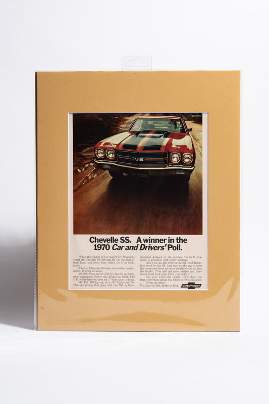 "Chevelle SS. A winner in the 1970 Car and Drivers' Poll" Chevrolet Advert