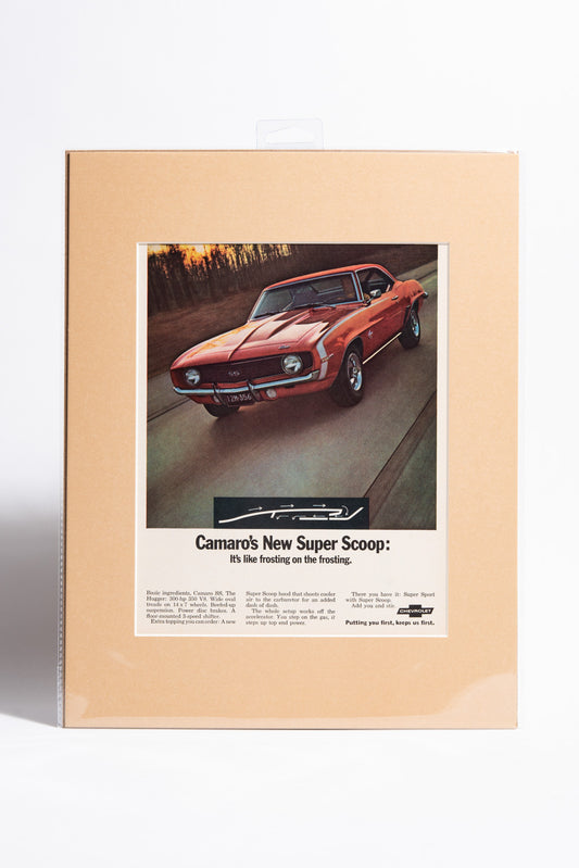 "Camaro's New Super Scoop" Chevrolet Advert