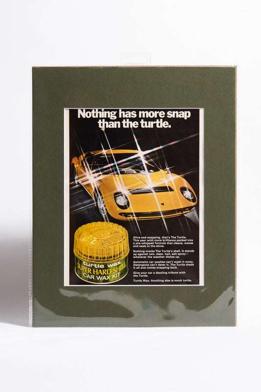 "Nothing has more snap" Lamborghini + Turtle Wax ad