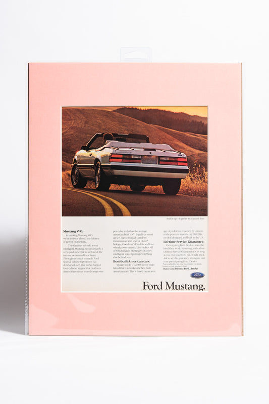 "Buckle Up" Ford Mustang advert