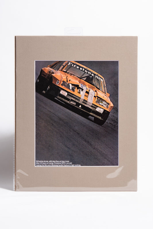 "Firestone HPR" McLaren Ford Mustang advert