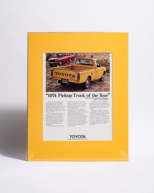 "1974 Pickup Truck of the Year" Toyota Advert