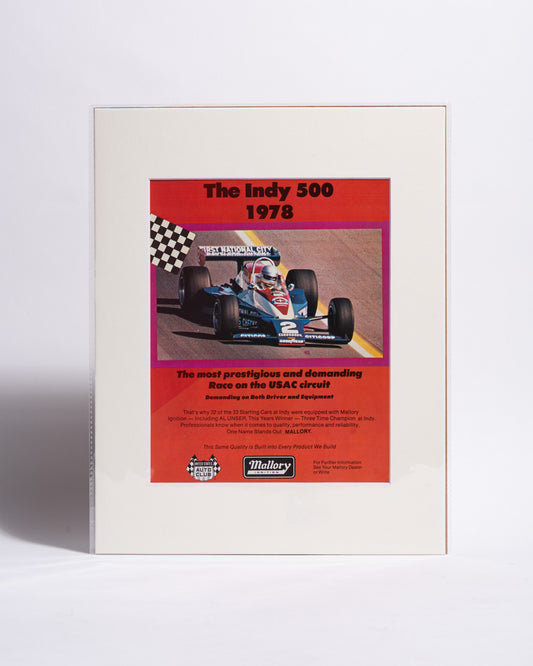 "The Indy 500 1978" Advert