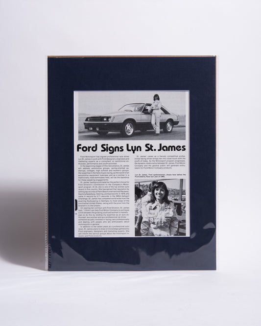 "Ford Signs Lyn St. James" Story