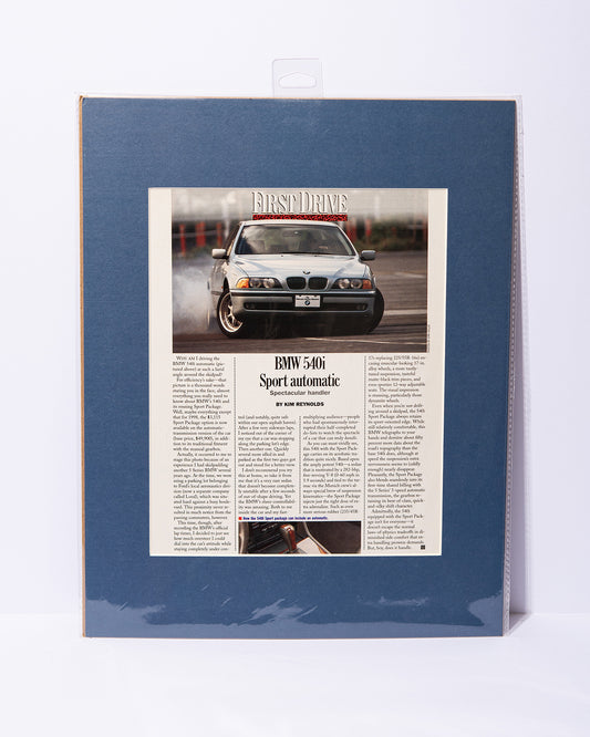 BMW E39 540i vintage Road & Track mated article