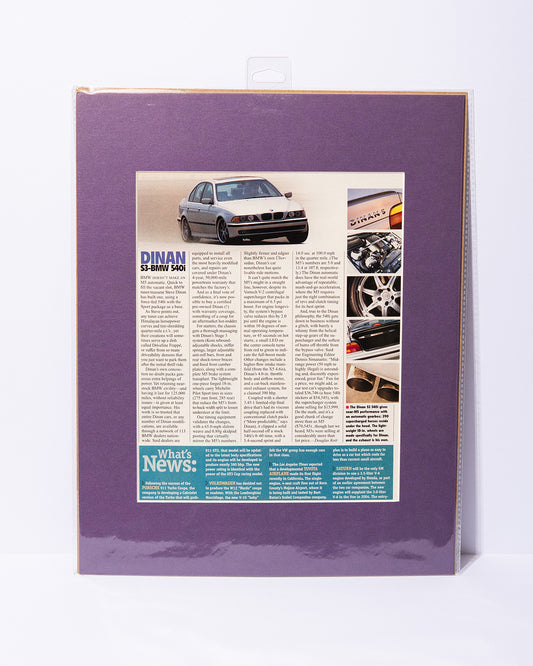 E39 Dinan S3 - BMW 540i Road & Track vintage mated article