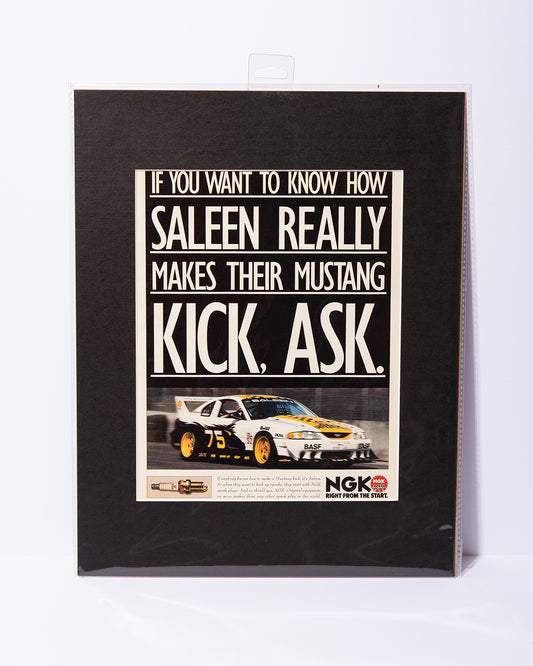 NGK + Saleen Mustang "If you want to know how..." vintage ad