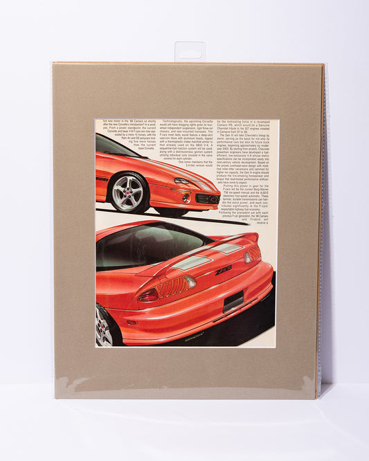 Motor Trend 1998 Camaro Z28 concept drawings vintage