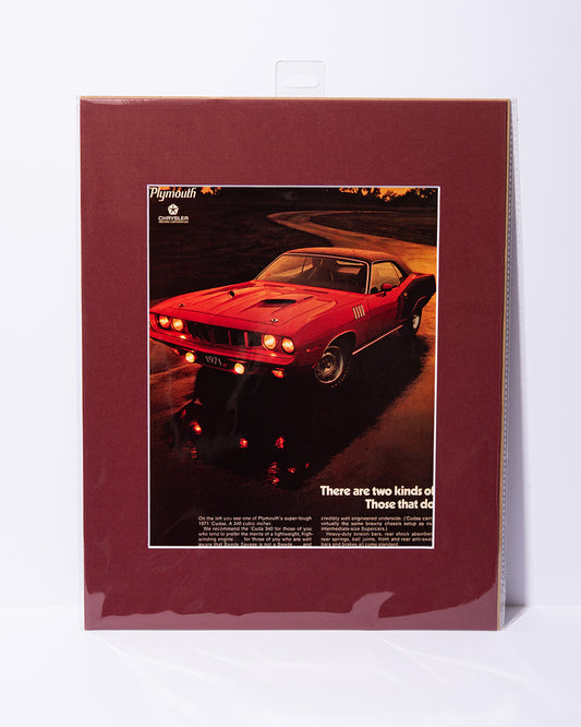 1971 Plymouth 'Cuda 340 Barracuda vintage ad "There are two..."