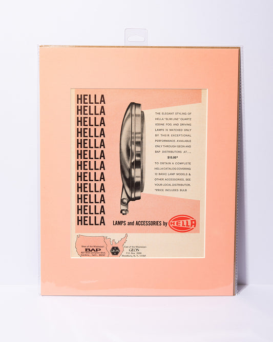 HELLA fog / driving lamps vintage 60s ad