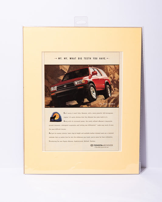 "My. My. What Big Teeth You Have" Toyota 4runner vintage ad