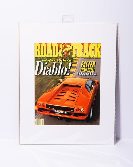 Lamborghini Diablo VT Road & Track vintage mated cover page