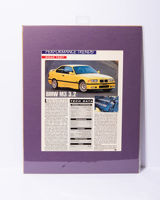 BMW E36 M3 3.2 Motor Trend vintage mated article