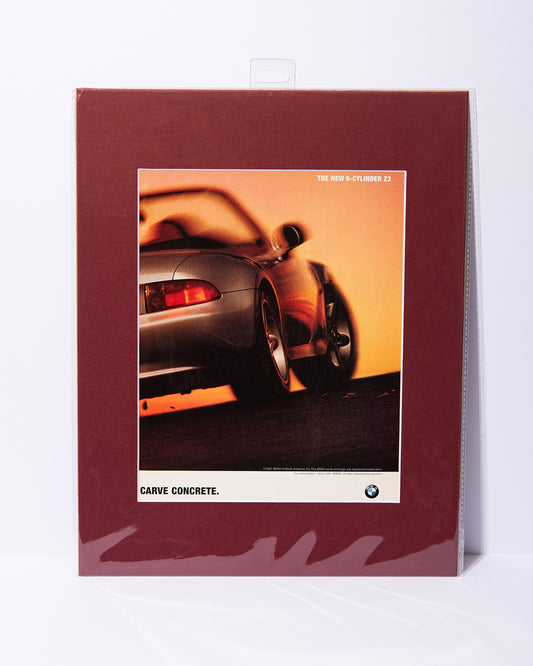 "Carve Concrete" BMW Z3 vintage ad