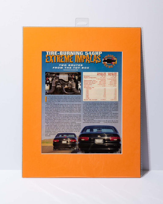1996 "EXTREME IMPALAS" Motor Trend Article Chevrolet