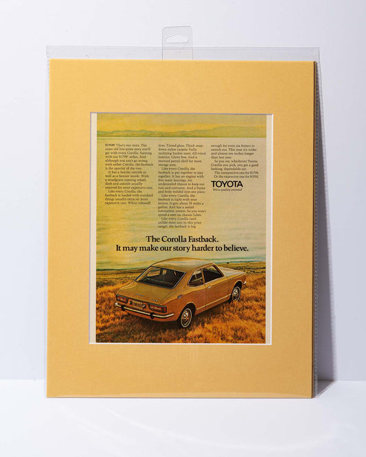 1971 Toyota Corolla Fastback vintage ad